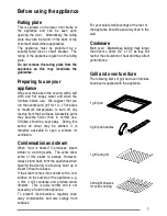 Предварительный просмотр 7 страницы Zanussi ZCGHL54 User Manual