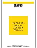 Zanussi ZCM 610 X Instruction Booklet preview