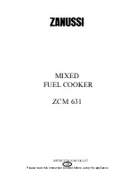 Zanussi ZCM 631 Instruction Booklet preview