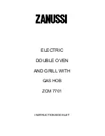 Предварительный просмотр 1 страницы Zanussi ZCM 7701 Instruction Booklet