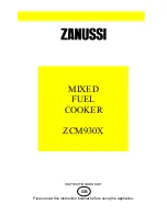 Zanussi ZCM930X Instruction Booklet preview