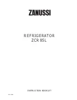 Zanussi ZCR 85 L Instruction Booklet preview