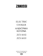 Zanussi ZCS 6603 Instruction Booklet preview