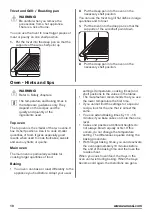 Предварительный просмотр 10 страницы Zanussi ZCV554MW User Manual