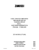 Предварительный просмотр 1 страницы Zanussi ZD 19/5 BO Instruction Book