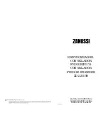 Предварительный просмотр 1 страницы Zanussi ZD 22/5 BO Instruction Booklet