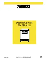 Zanussi ZD 699 ALU Instruction Booklet preview