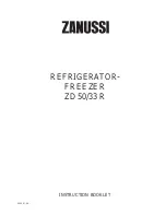 Предварительный просмотр 1 страницы Zanussi ZD50/33R Instruction Booklet