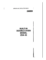 Zanussi ZDA 45 Operating And Installation Manual preview