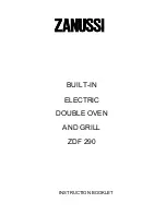 Zanussi ZDF 290 Instruction Booklet предпросмотр