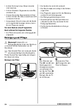 Предварительный просмотр 72 страницы Zanussi ZDF1001 User Manual