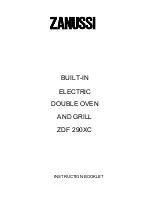 Zanussi ZDF290XC Instruction Booklet предпросмотр