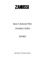 Zanussi ZDF867 Instruction Booklet предпросмотр