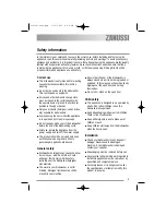 Предварительный просмотр 3 страницы Zanussi ZDI 100 User Manual