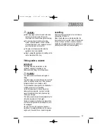 Предварительный просмотр 21 страницы Zanussi ZDI 100 User Manual