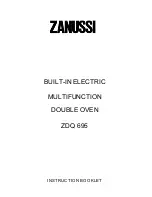 Предварительный просмотр 1 страницы Zanussi ZDQ 695 Instruction Booklet