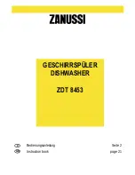 Zanussi ZDT8453 Instruction Book preview