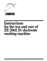 Zanussi ZE 2002 iS Instructions For Use And Care Manual preview