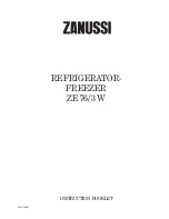 Zanussi ZE 76/3 W Instruction Booklet предпросмотр