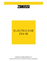 Предварительный просмотр 1 страницы Zanussi ZEA 85 Instruction Booklet