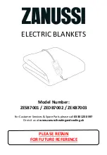 Preview for 1 page of Zanussi ZEDB7002 Manual