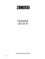 Zanussi ZEF 226 Instruction Booklet preview