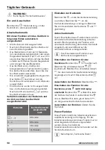 Preview for 58 page of Zanussi zel6640fba User Manual