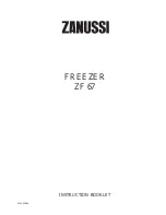 Zanussi ZF 67 Instruction Booklet preview