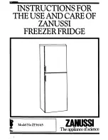 Zanussi ZF36/45 Instructions For The Use And Care preview