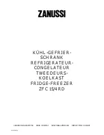 Zanussi ZFC 15/4 RD Instruction Booklet preview