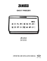 Предварительный просмотр 1 страницы Zanussi ZFC 215 B Operating And Installation Manual