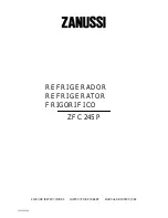 Zanussi ZFC 245 P Instruction Booklet preview