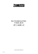 Zanussi ZFC 60/30 LE Instruction Booklet preview