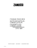 Preview for 1 page of Zanussi ZFD19/4 Instruction Booklet