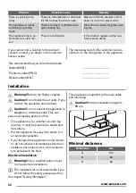 Preview for 34 page of Zanussi ZFG21110WA User Manual