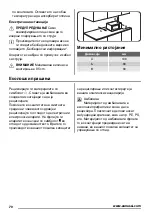 Preview for 70 page of Zanussi ZFG21110WA User Manual