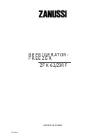 Zanussi ZFK 62/23 RF Instruction Booklet preview