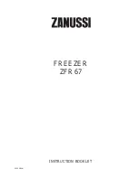 Zanussi ZFR 67 Instruction Booklet preview