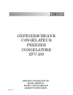 Zanussi ZFU 25S Instruction Booklet preview