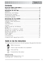 Preview for 3 page of Zanussi ZGF 642 Instruction Booklet