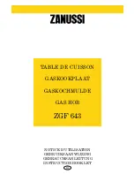 Preview for 1 page of Zanussi ZGF 643 Instruction Booklet