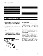 Preview for 7 page of Zanussi ZGF 647 Operating And Installation Manual