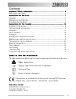 Preview for 3 page of Zanussi ZGF 780 IT Instruction Booklet