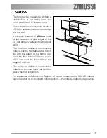 Preview for 17 page of Zanussi ZGF 780 IT Instruction Booklet