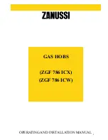 Zanussi ZGF 786 ICW Operating And Installation Manual preview