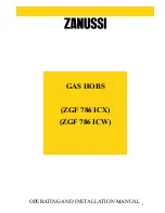 Preview for 1 page of Zanussi ZGF 786 ICW Operating And Installation Manual