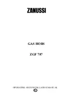 Zanussi ZGF 787 Operating And Installation Manual preview