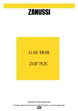 Zanussi ZGF782C Instruction Booklet preview