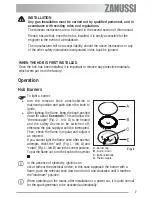 Preview for 7 page of Zanussi ZGG 643 Operating Instructions Manual