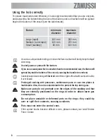 Preview for 8 page of Zanussi ZGG 643 Operating Instructions Manual